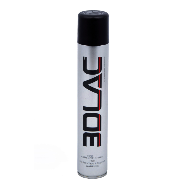 3DLAC adhesive spray 400 ml for 3D printing, silver aerosol can with a black cap