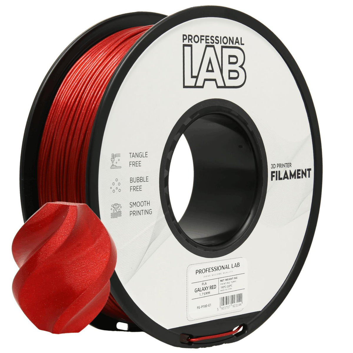 PLA-Filament, Galaxy-Rot Spule, Prof. Lab, 1,75 mm