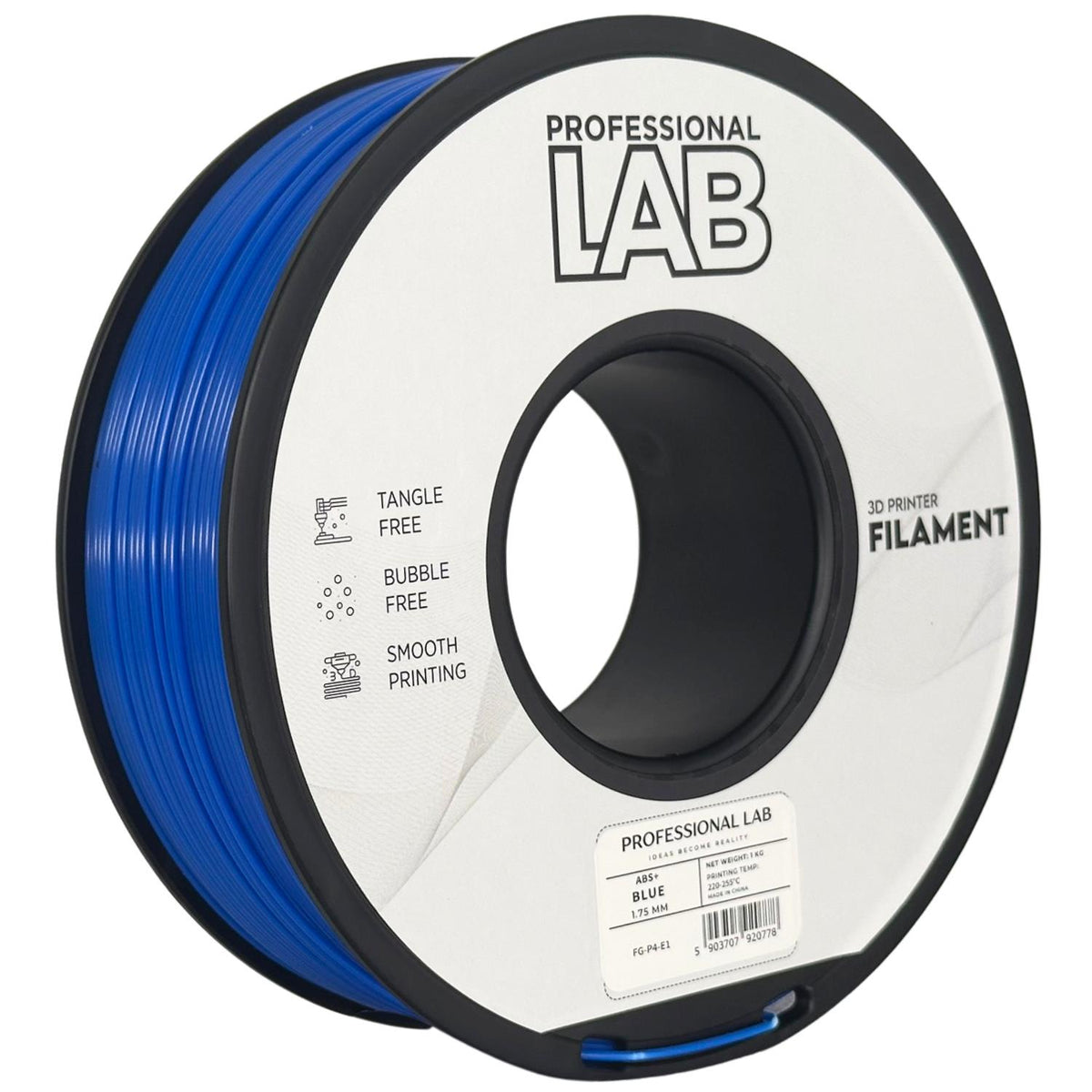 Spool of ABS+ blue filament, Prof. Lab, 1.75 mm
