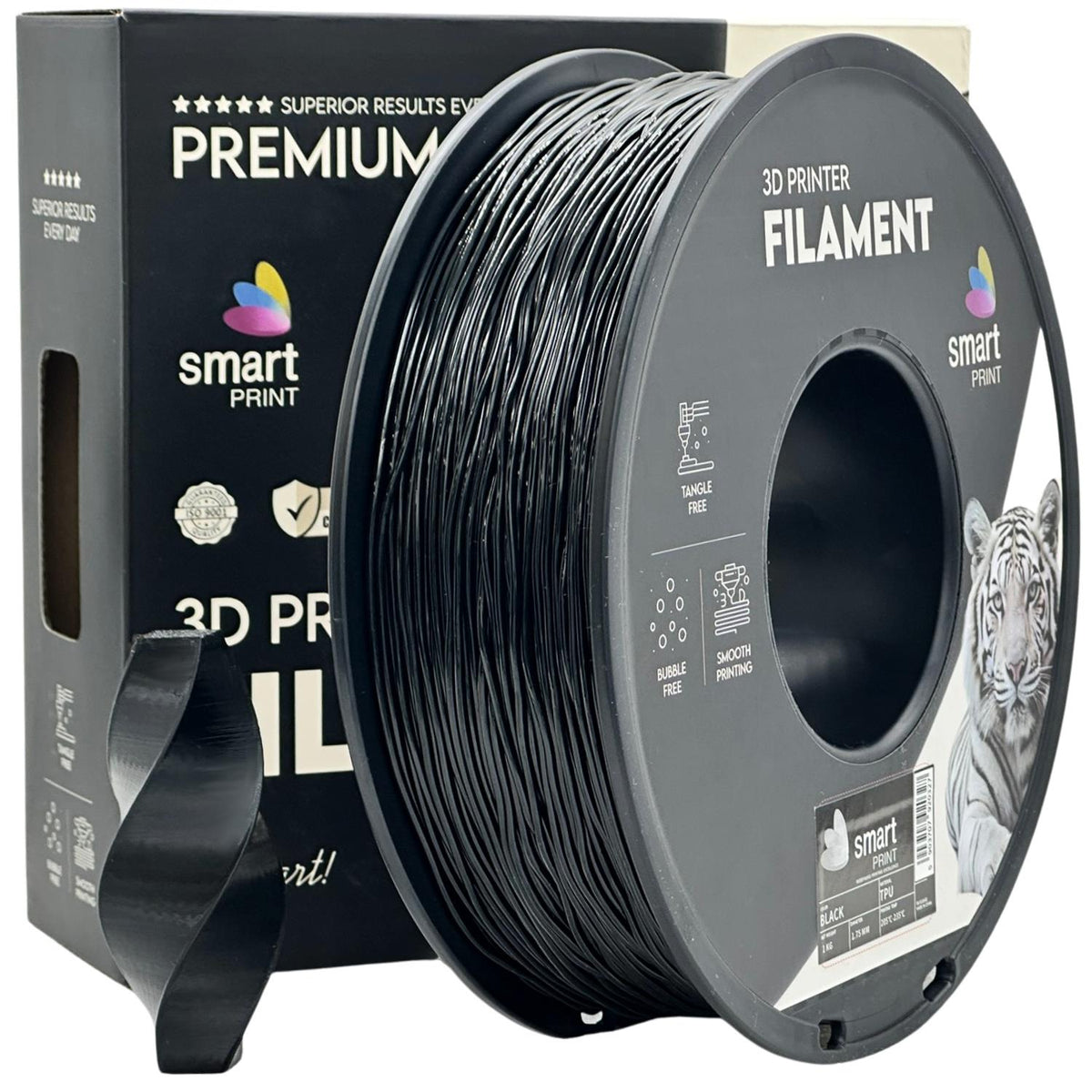 Schwarzes TPU-Filament Spule, Smart Print, 1,75 mm