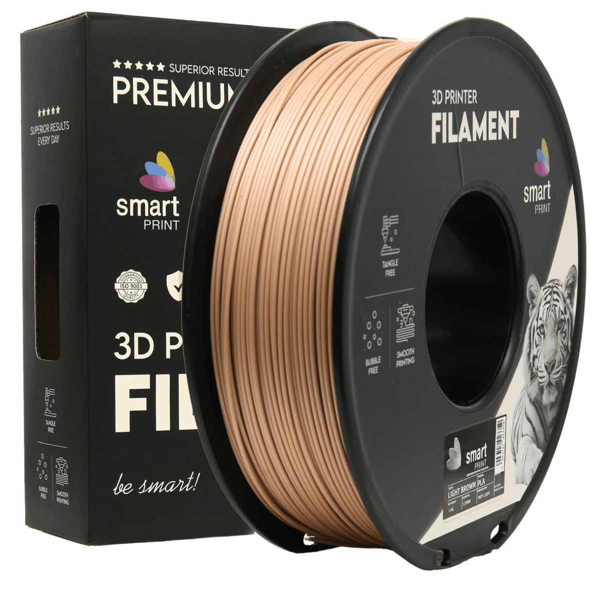 PLA-Filament hellbraun Spule, Smart Print, 1,75 mm