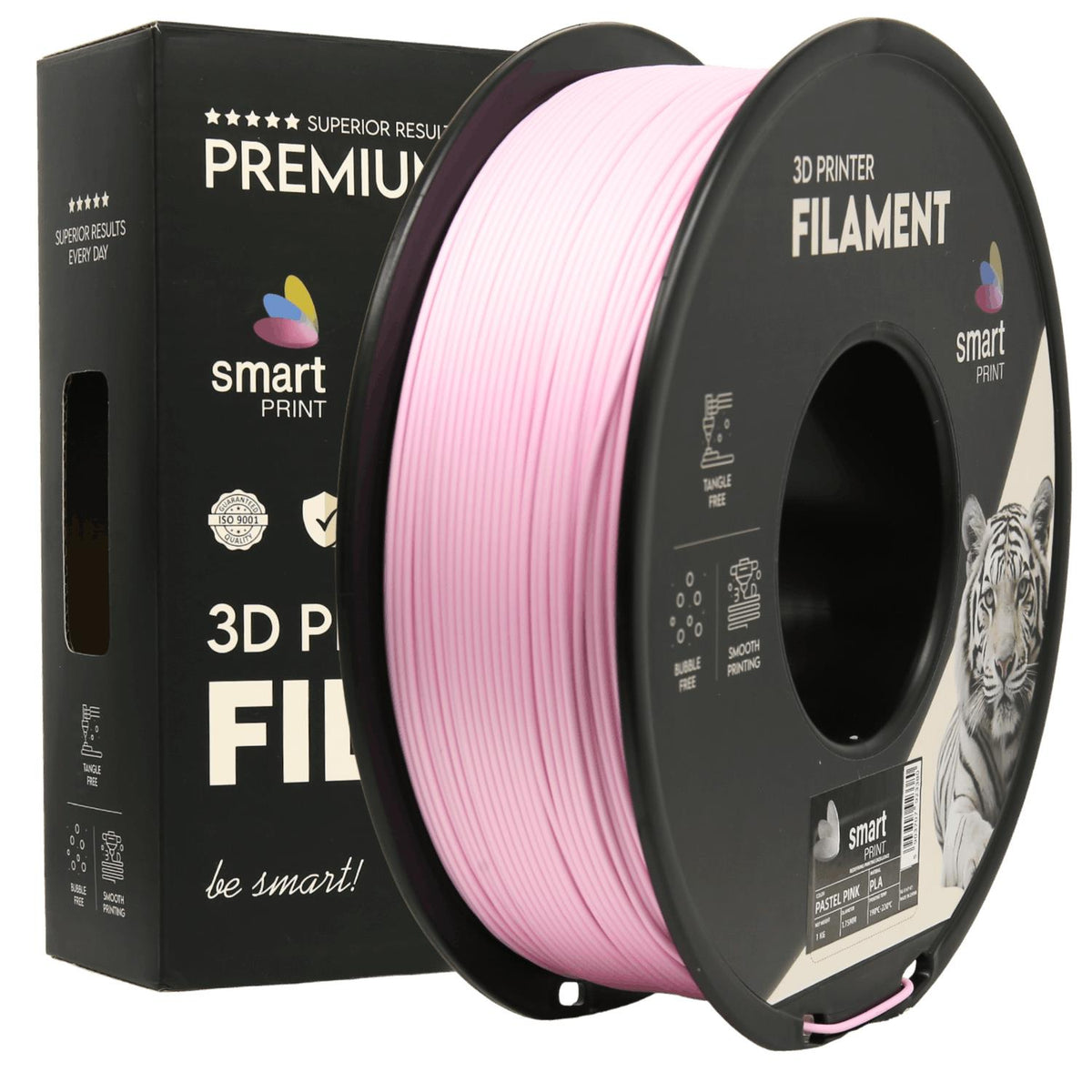 Spool of PLA pastel pink filament, Smart Print, 1.75 mm