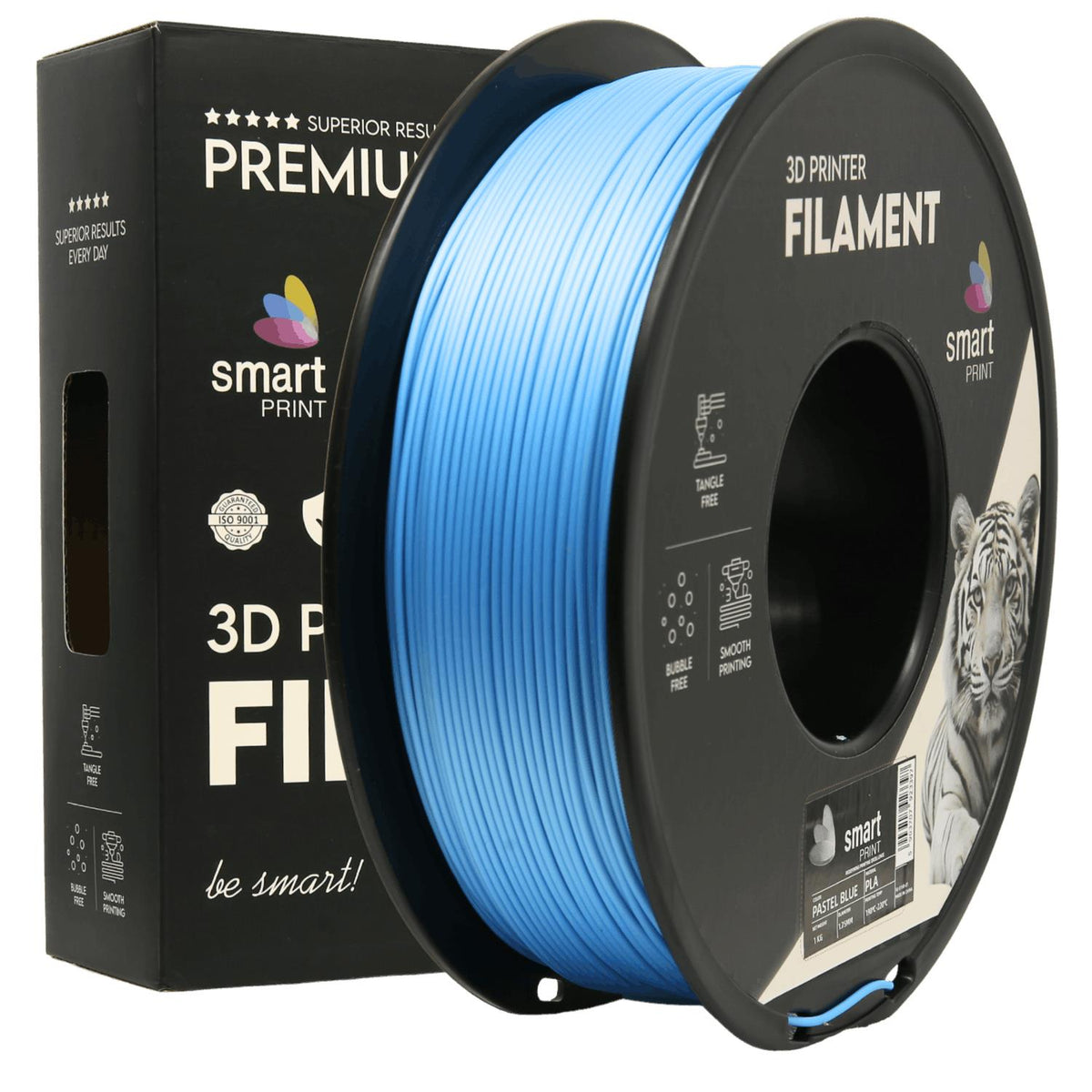 Spool of PLA pastel blue filament, Smart Print, 1.75 mm