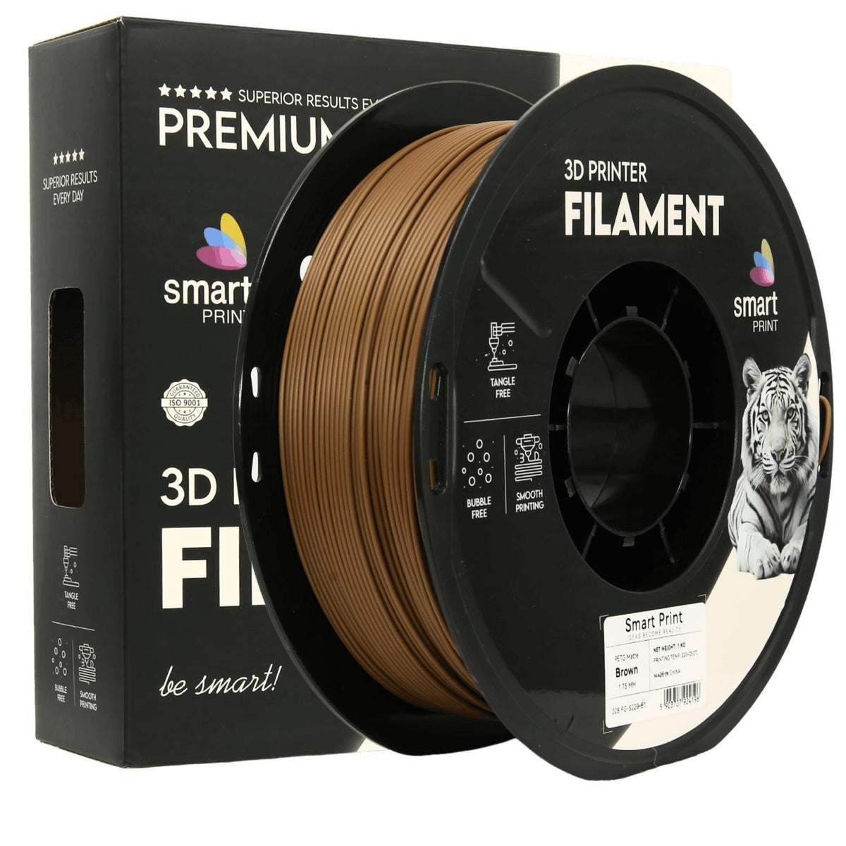 PETG mattbraun Filament Spule, Smart Print, 1,75 mm