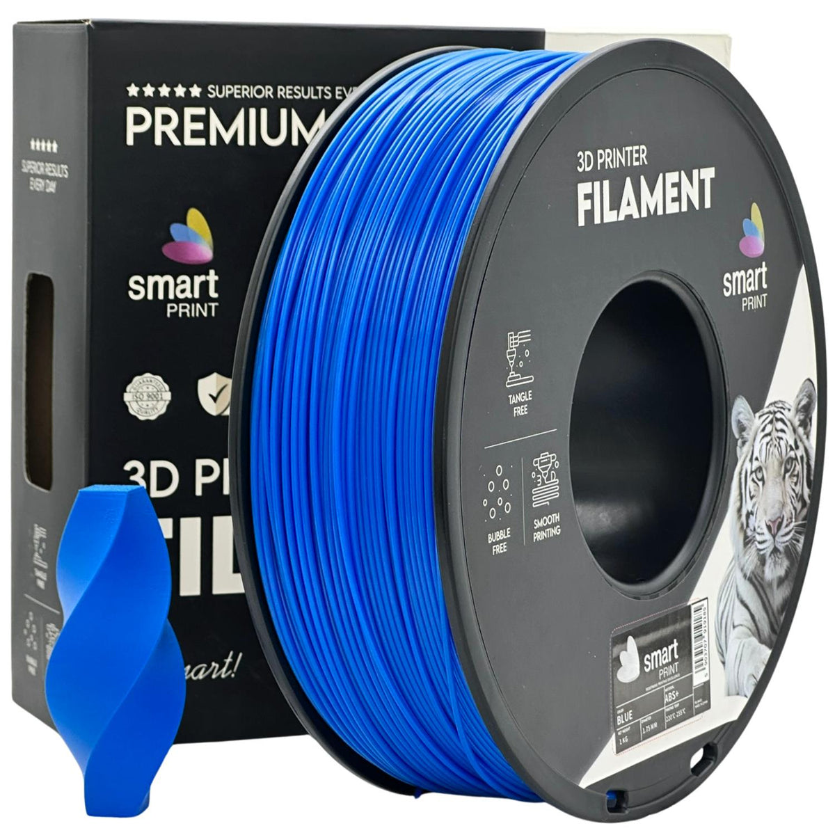 Spool of ABS+ blue filament, Smart Print, 1.75 mm