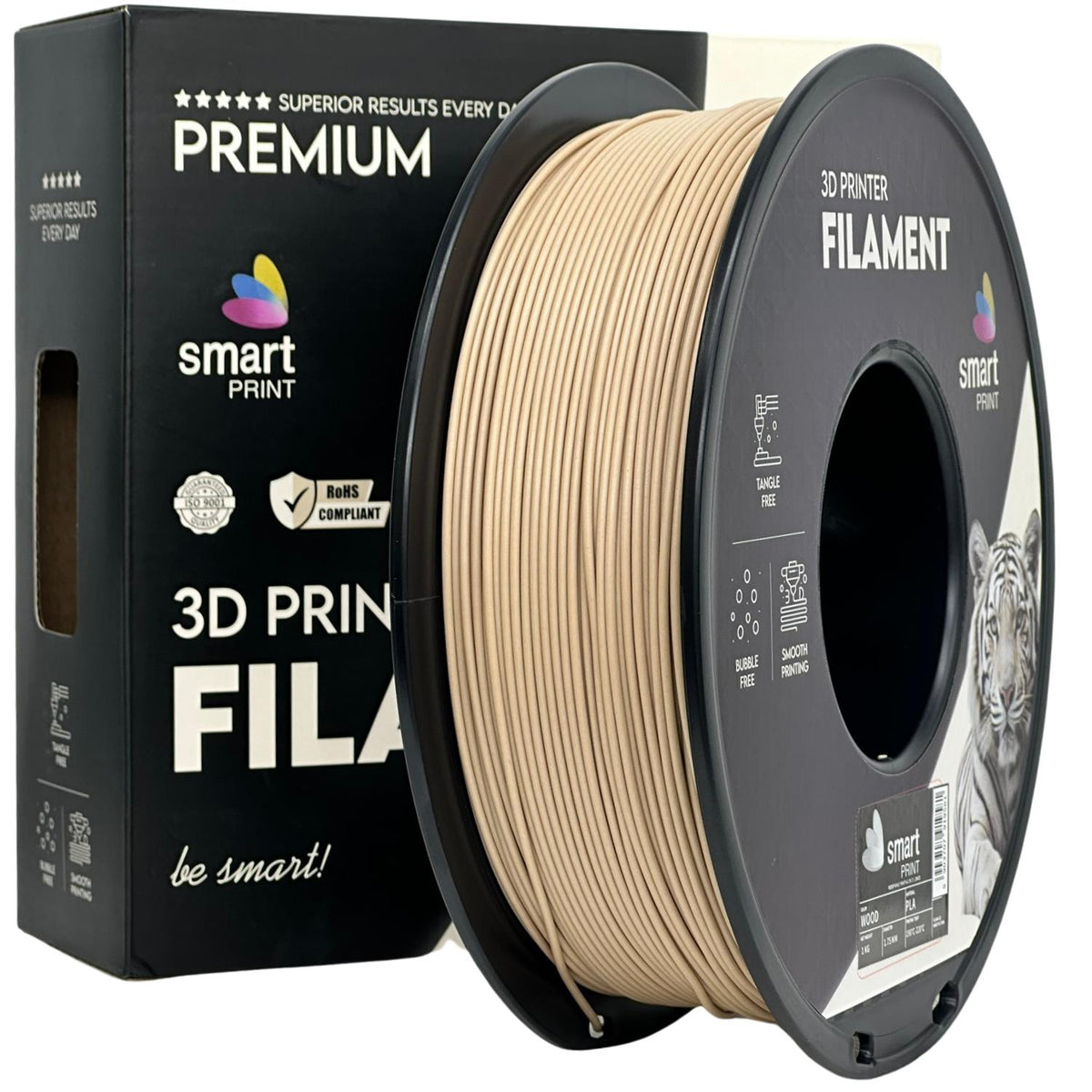 PLA-Holzfilament Spule, Smart Print, 1,75 mm
