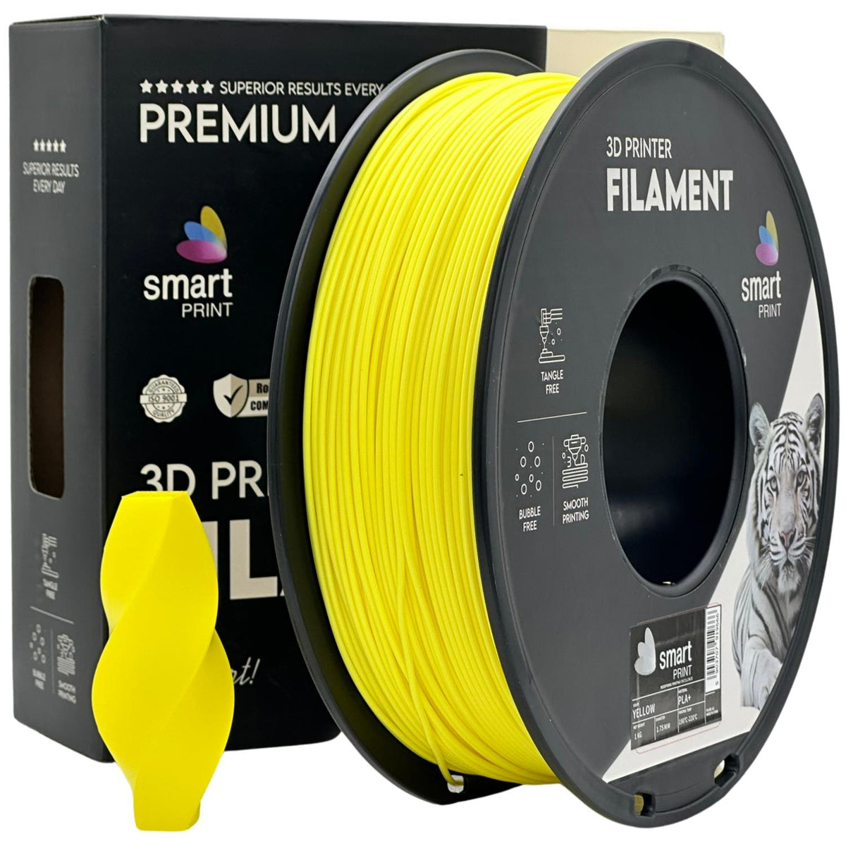 PLA+ gelb Filament Spule, Smart Print, 1,75 mm