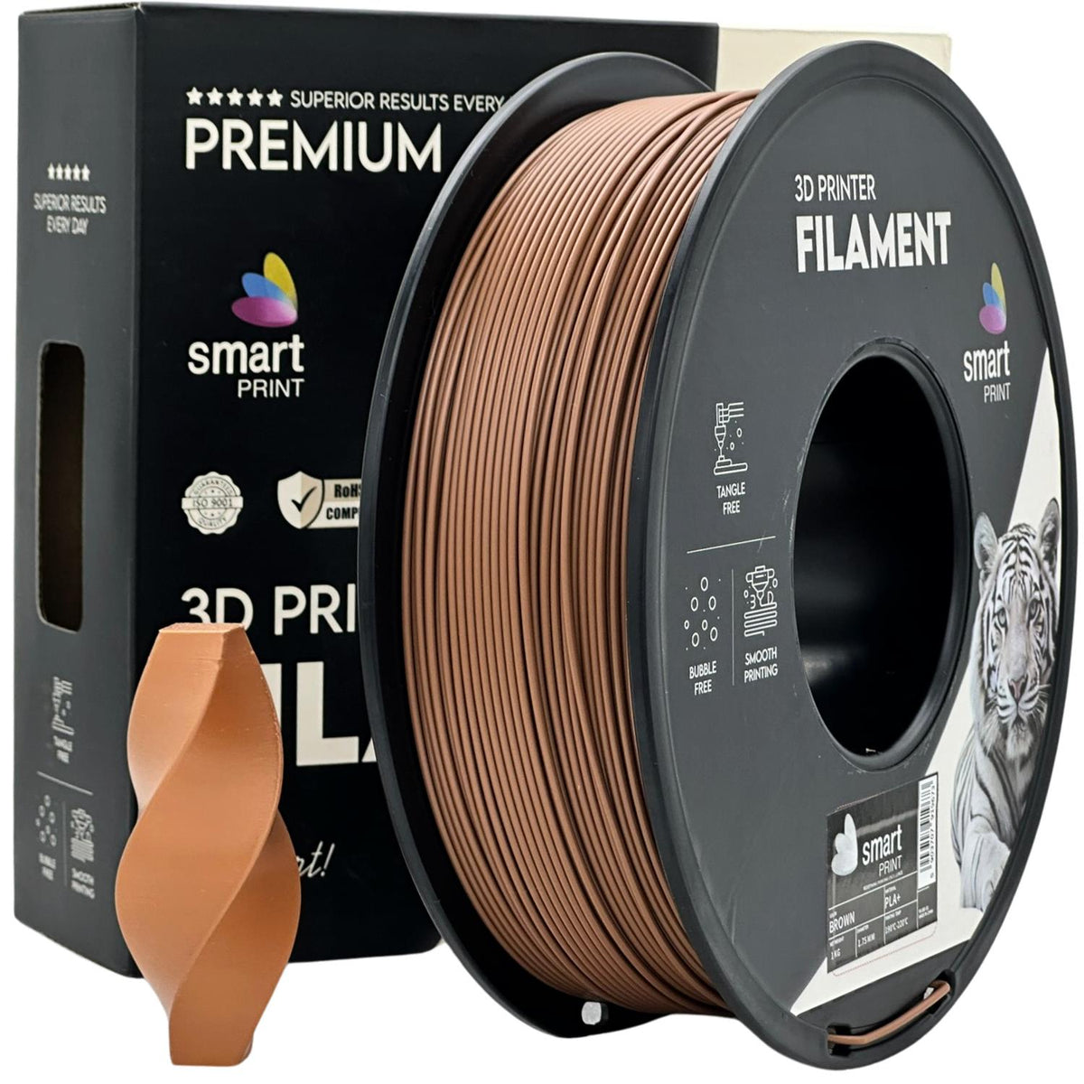 PLA+ Braun Filament Spule, Smart Print, 1,75 mm