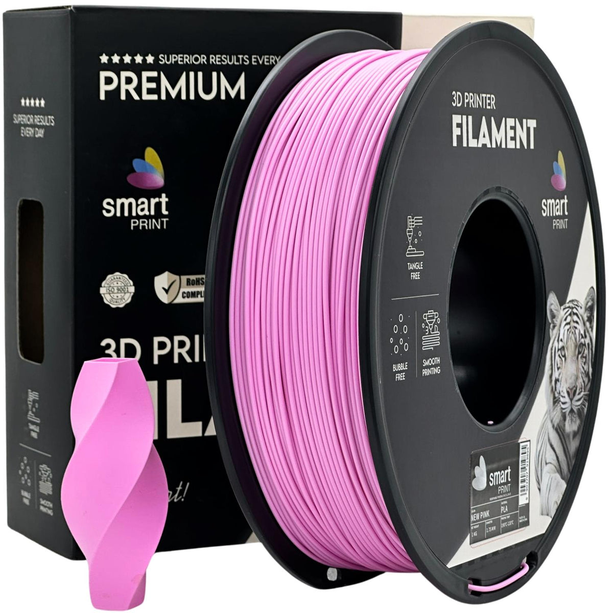 Spool of PLA pink filament, Smart Print, 1.75 mm